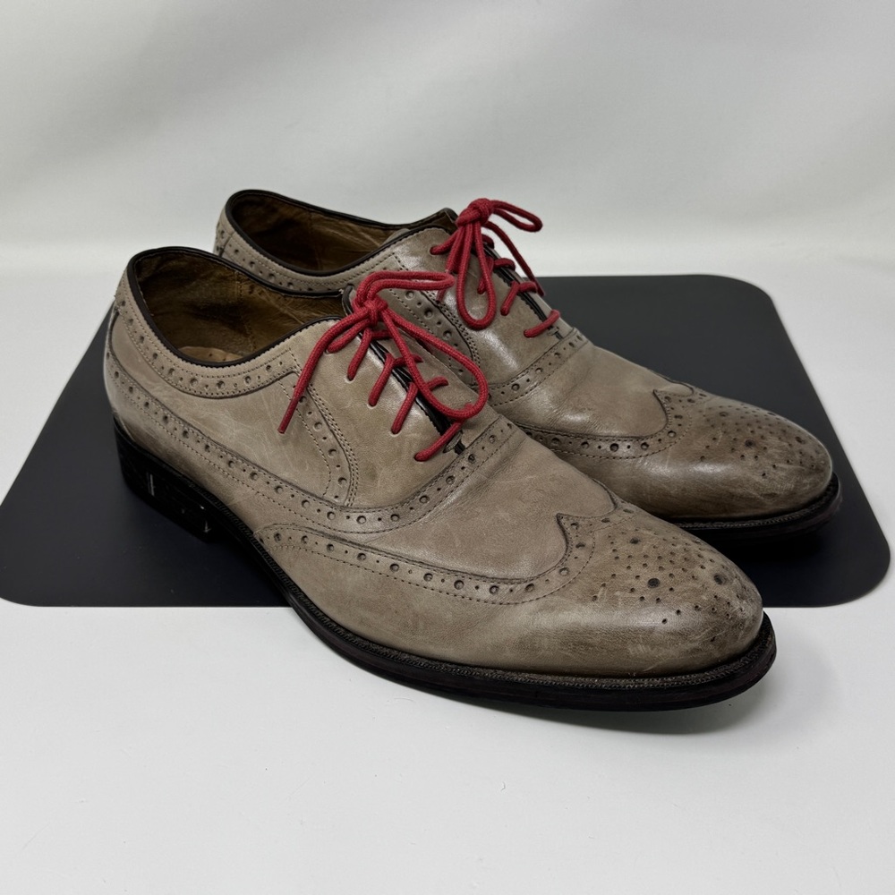 Johnston & Murphy Tyndall Gray Wingtip Oxford 20-0712 Men’s Shoes  Size 10